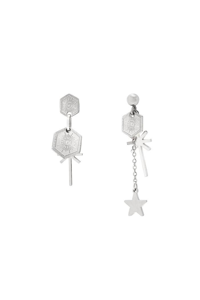 Earrings Let's Party Plata Acero inoxidable 